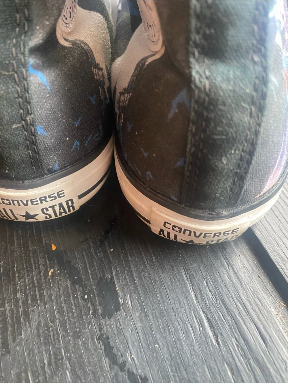 DC Comics High Top Sneakers - Black/Blue Graphic Converse